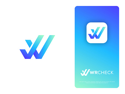 WRCheck Logo abstract logo app logo brand identity branding checking logo colorful logo e commerce logo gradient logo graphic design illustration logo logo design modern logo software logo typography ui vector w letter w logo