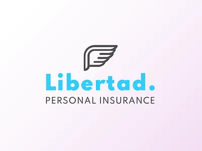 Libertad Insurance branding design flat icon icons insurance logo logo logo design logo designer logodesign wing
