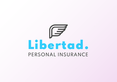 Libertad Insurance branding design flat icon icons insurance logo logo logo design logo designer logodesign wing