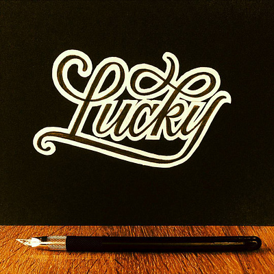 "Lucky" - Hand Lettering calligraphy calligraphy and lettering artist calligraphy art calligraphy artist calligraphy design hand lettering lettering lettering art lettering design typography