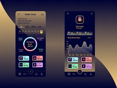 Workout Tracker UI app dailyui dailyuichallenge design figma font minimal ui userinterface
