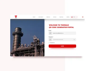 Login Screen of QR code portal admin panel design login form login page login screen minimal qr code qrcode sign in userinterface