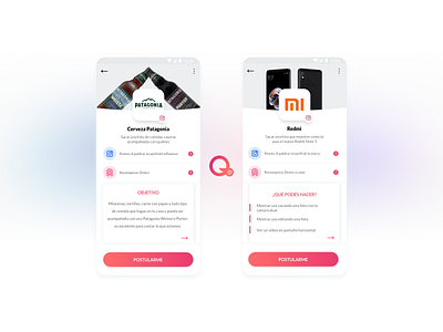 QueInfluencer App app brand influencer influencer marketing influencers marketing marketing campaign match ui uiux ux