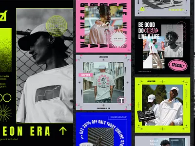 Neon era social media graphic templates blog canva class course download ebook free graphic instagram instagram stories marketing online print printable social social media templates webinar workshop