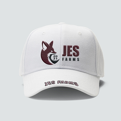 JES cap branding design flat illustration logo minimal vector