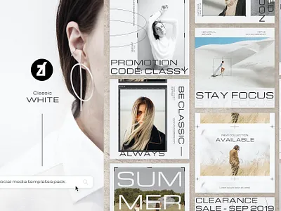 Classic white social media graphic templates canva class clean course cv template graphic instagram instagram stories media logo online print resume resume template social social media social media design templates webinar workshop