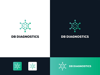 DB DIAGNOSTICS LOGO abstract art brandidentity branding corporate covid19 creative logo hospital logo logo design logomaker medical logo minimal minimalist modern professional logo unique logo