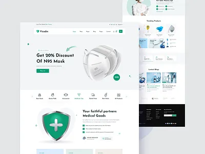 Vicodin-medical Ecommerce Web Page agency awesome design creative design design illustration medical top designer typography ux vector web design