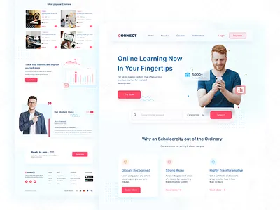 E learning Agency Landing Page agency e learning education landing page ui landingpage ui ux uidesign