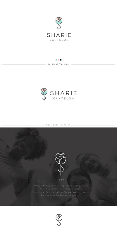 Sharie Cantelon branding logo minimal vector