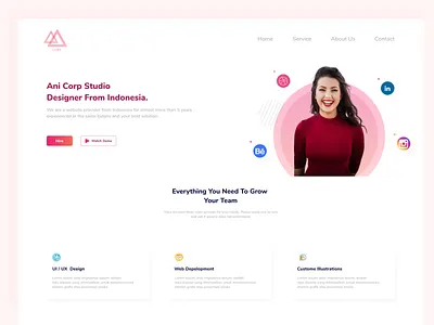 WEB DESIGN COMPANY PROFILE app branding branding design company profile computer figma header web webdesign