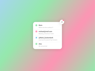 Notification - UI Design bell dailyui minimal mobile notification notify popup ui uiux