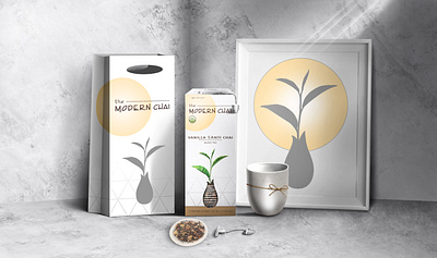 the Modern Chai brand branding design photoshop vector