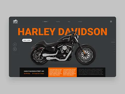 Harley Davidson Website Design Concept landing page ui ui design ui ux user interface design website concept website design website redesign