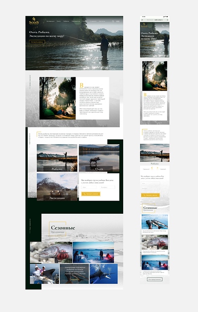 Hunting and Fishing Tours design trend2020 ui ux web website design