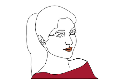 Girl one line art design fiverr flyer illustration line art logo one line art poster ui ux vector