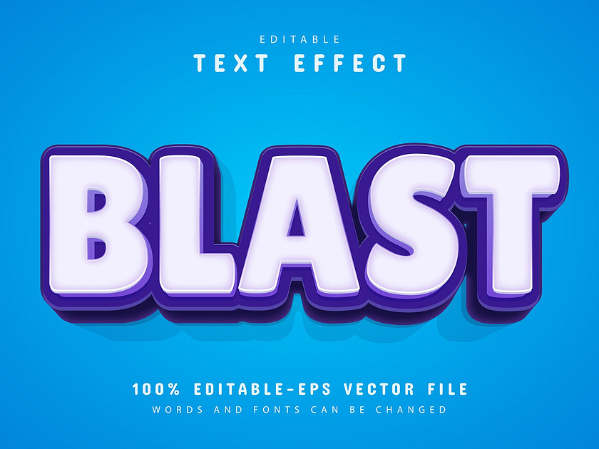 Blast text, cartoon text effect by Aglonemadesign on Dribbble