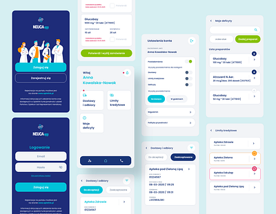NEUCAapp app delivery design minimal mobile pharmacy ui ux