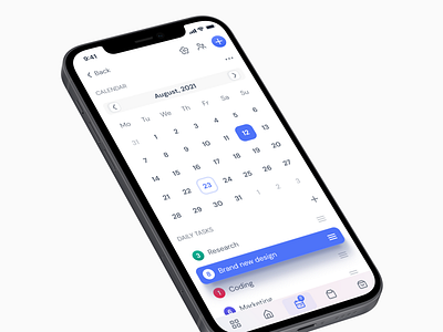 Calendar & Planner Mobile - UI kit app calendar date picker datepicker design events figma ui kit goals mobile mobile app mobile ui planner productivity schedule task management tasks time management ui ui kit ux