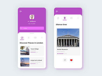 City Tour Guide App UI app design flat graphic design illustration illustrator ui ux web website