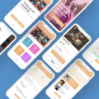 Cloth donating app (World Citizens) design ui ux