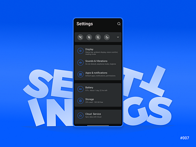 Settings | DailyUI 007 app app settings app ui daily daily 100 challenge daily ui dailyui dailyuichallenge oneplus oneplus settings phone setting setting settings settings icon settings page settings ui simple ui