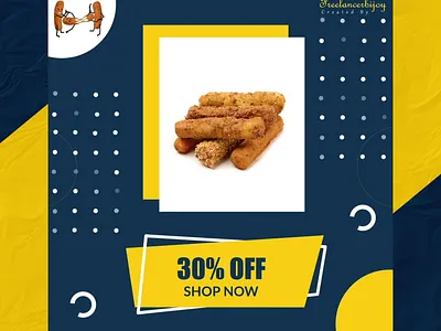 Social media Design - Cheese Sticks Video Advertising advertising design designer food review freelancer freelancerbijoy hire me instagram post design motion graphics designer social media ad trendy design