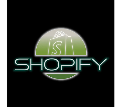 Retro Shopify Logo cyberpunk logo neon neon sign retro retrologo shopify