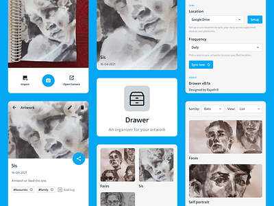 Drawer android app app design design figma minimal prototype ui ui design ux vector