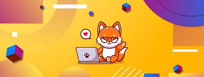 Cute Fox design illustration vector