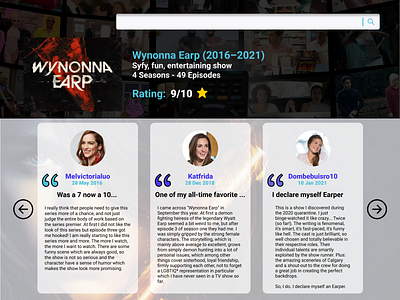 Daily UI #039 - Testimonials 039 dailyui dailyuichallenge testimonials wynonnaearp