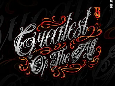 Greatest of the all custom lettering lettering scriptfont tattoo lettering tattoo script typography