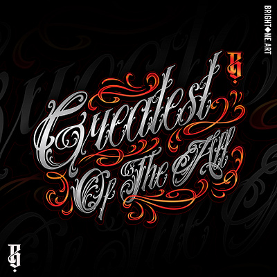 Greatest of the all custom lettering lettering scriptfont tattoo lettering tattoo script typography