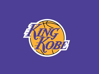 KING KOBE brand font illustration king james king kobe kobe bryant la lakers lettering logo los angeles lakers typography