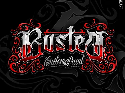 Busted custom paint logo custom lettering lettering lettering art lettering logo typography