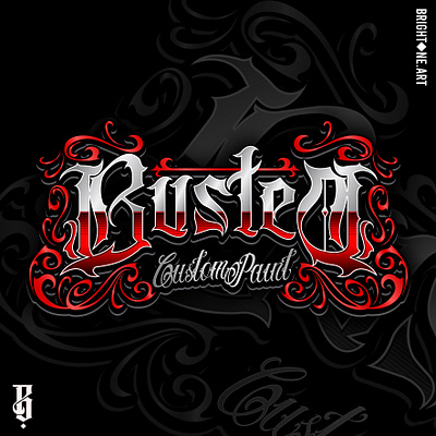Busted custom paint logo custom lettering lettering lettering art lettering logo typography