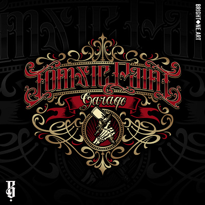 Tomsic Point Garage blackletter custom lettering lettering lettering logo script tattoo lettering