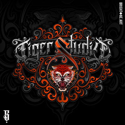 Tiger Studio blackletter custom lettering lettering lettering logo logo neo traditional tattoo tattoo art tattoo lettering