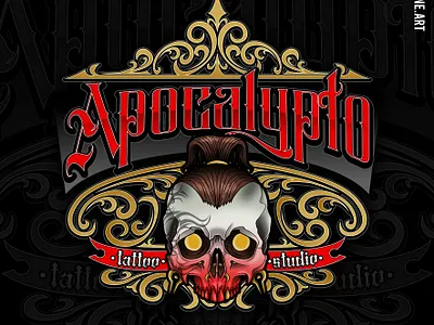 APOCALYPTO TATTOO custom lettering lettering lettering logo tattoo font tattoo lettering typography