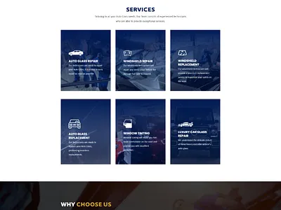 CROWN AUTO GLASS branding design illustrator minimal ui ux uxdesign web web design website