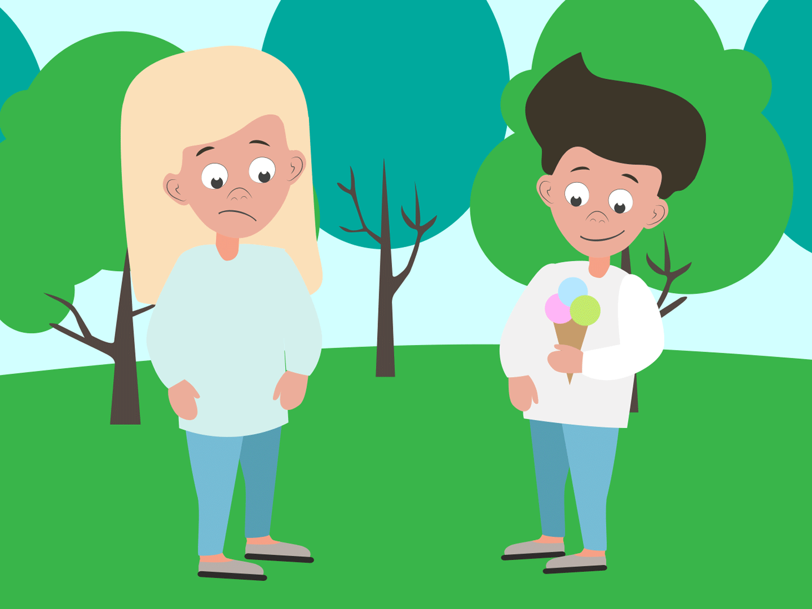 Generosity and kindness 2d animation gif gif animation icecream illustration kids illustration