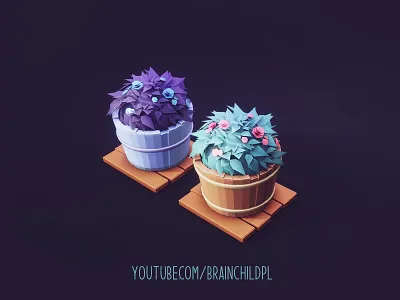 lowpoly flowers / plants - game art in Blender 3D 3d modeling clean flat flat shaded flat shading flower flower illustration flowers game art game model game vegetation illustration low poly lowpoly leaf lowpoly plant lowpoly3d lowpolyart modeling tutorial vegetation