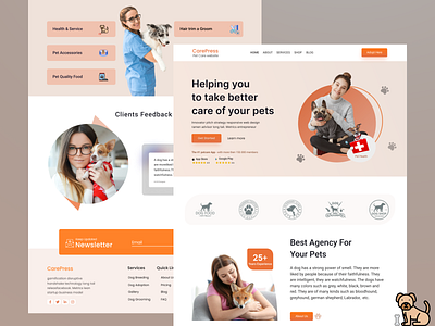 Petcare website animals clean clean design dog ecommerce design homepage design landing page design landingpage pet care pethealth petlover pets uidesign usatoday website