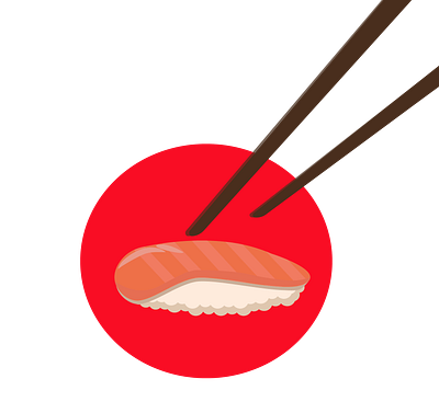 Sushi roll RED1 01 art design flat graphic design illustration illustrator minimal vector web website