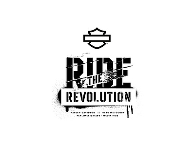 Ride the Revolution By Harley Davidson alak5198 branding flat harley davidson hero icon illustration logo minimal type typogaphy typography uiux