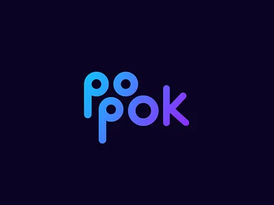 Logotype for Popok Animation Studios brand design brandidentity branding design icon logo logo design logodesign logotype minimal