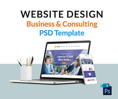 do PSD website design or web template by PSD figma or xd