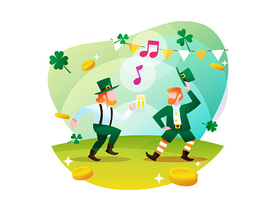 Dancing Leprechaun cartoon cartooning character character design dancing leprechaun freebie illustration illustrator leprechaun illustration vector vector design vector download vector illustration