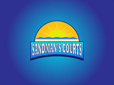 Sandman s courts logo logo design