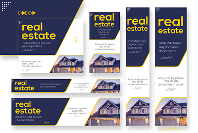 Real Estate Web Banner banner ads business estate graphic design home real estate realestate web banner web banner ad